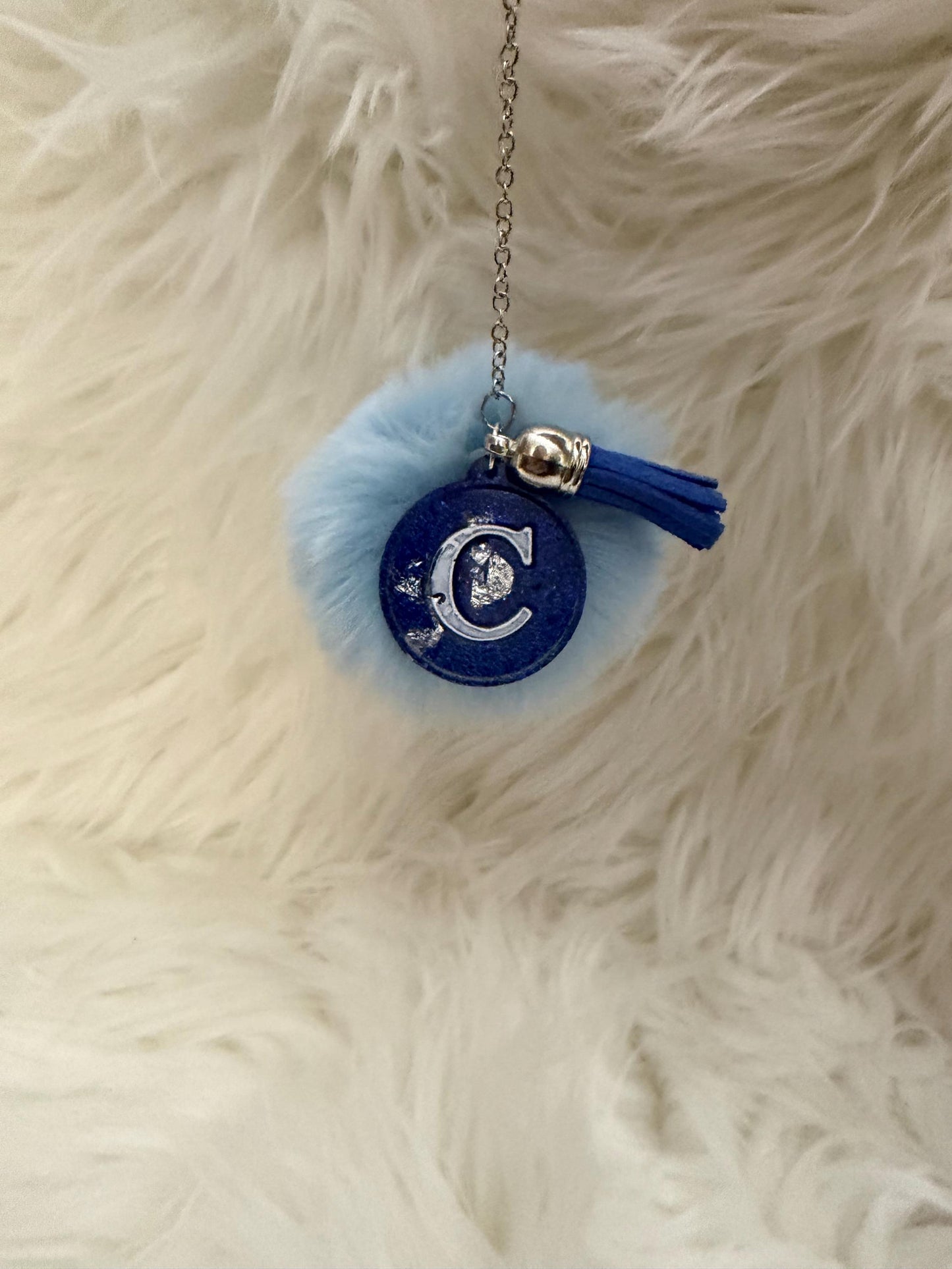 Tumbler Charm Blue with Silver Flakes