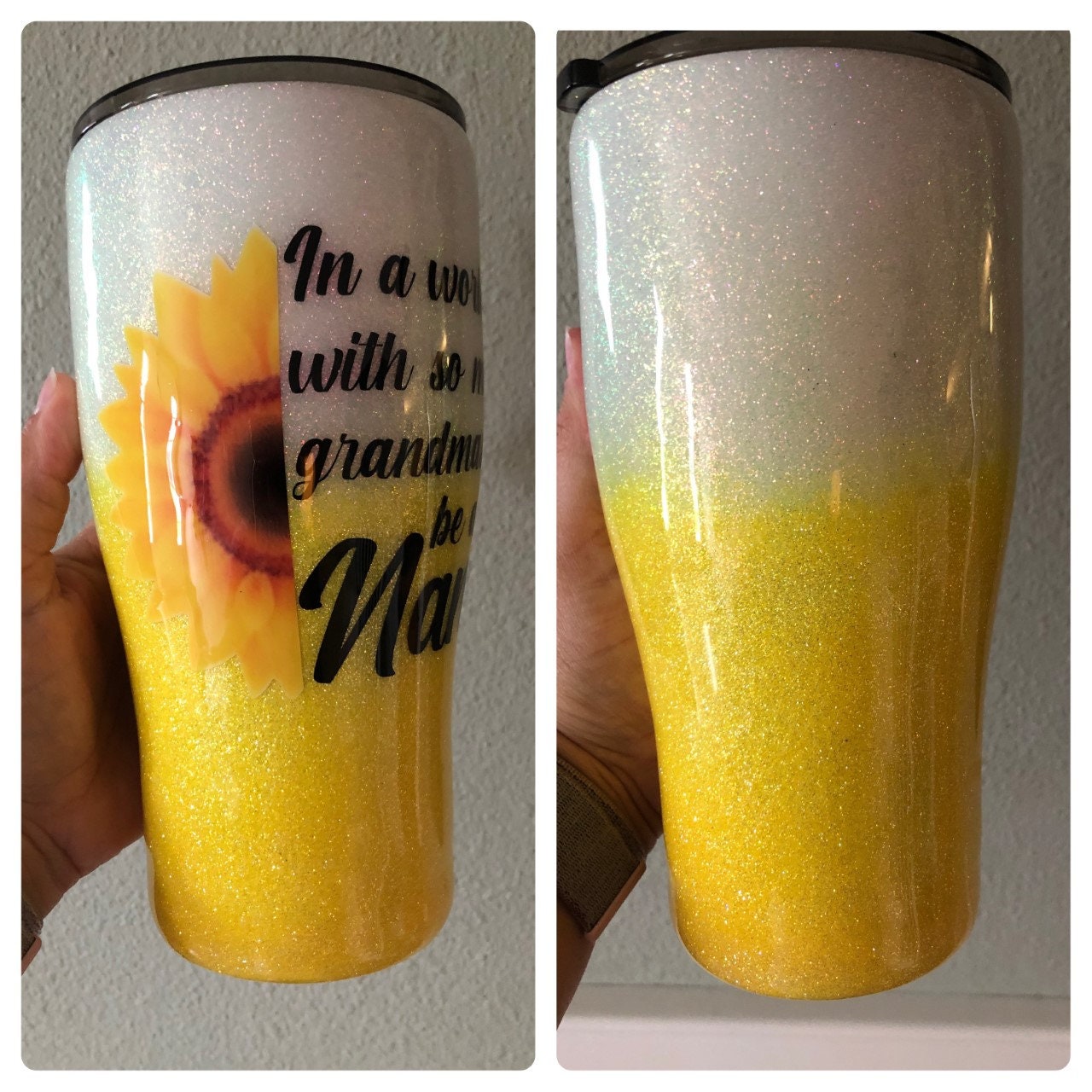 Ombre Sunflower Tumbler Custom