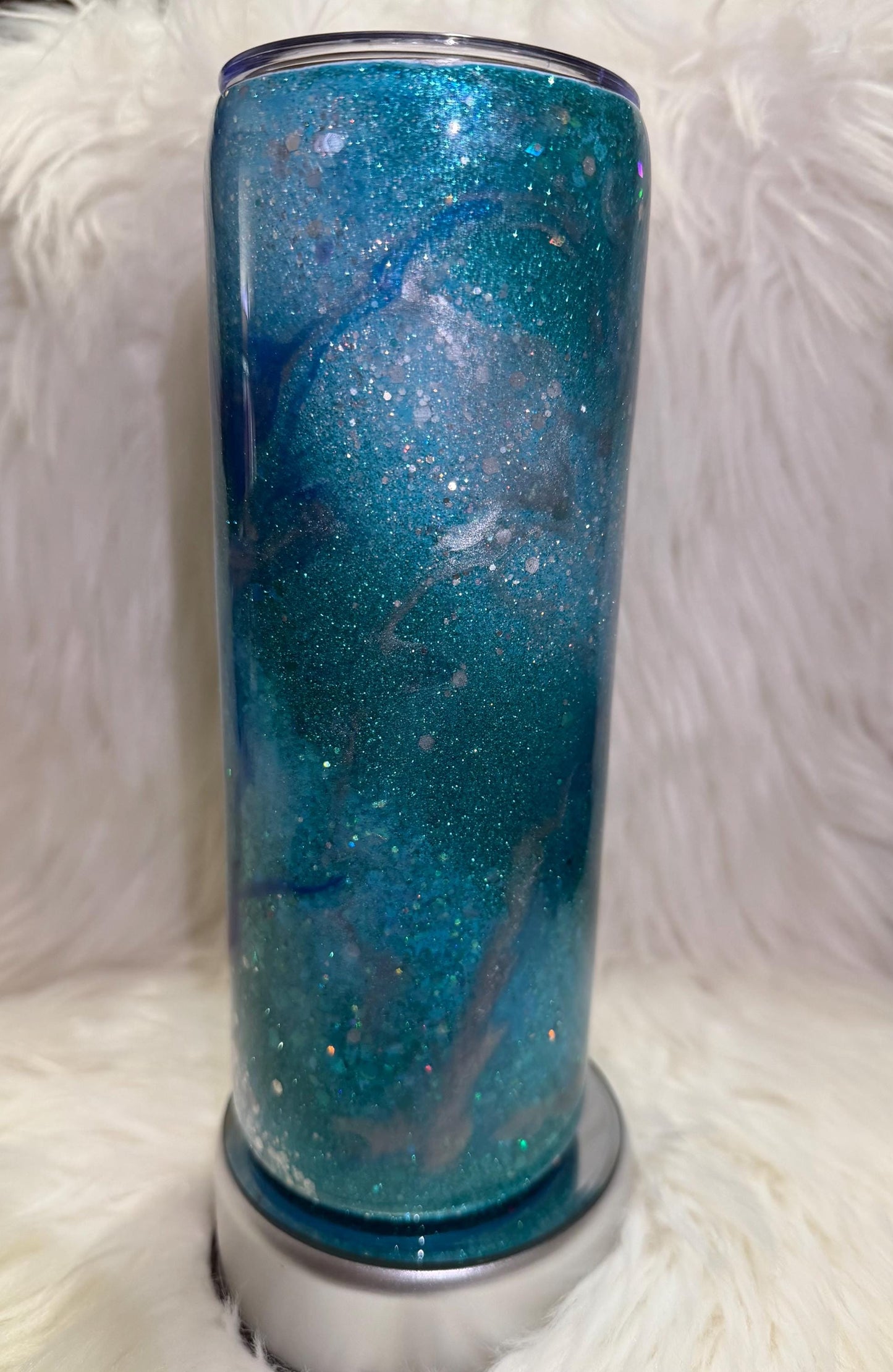 Teal Marble Tumbler