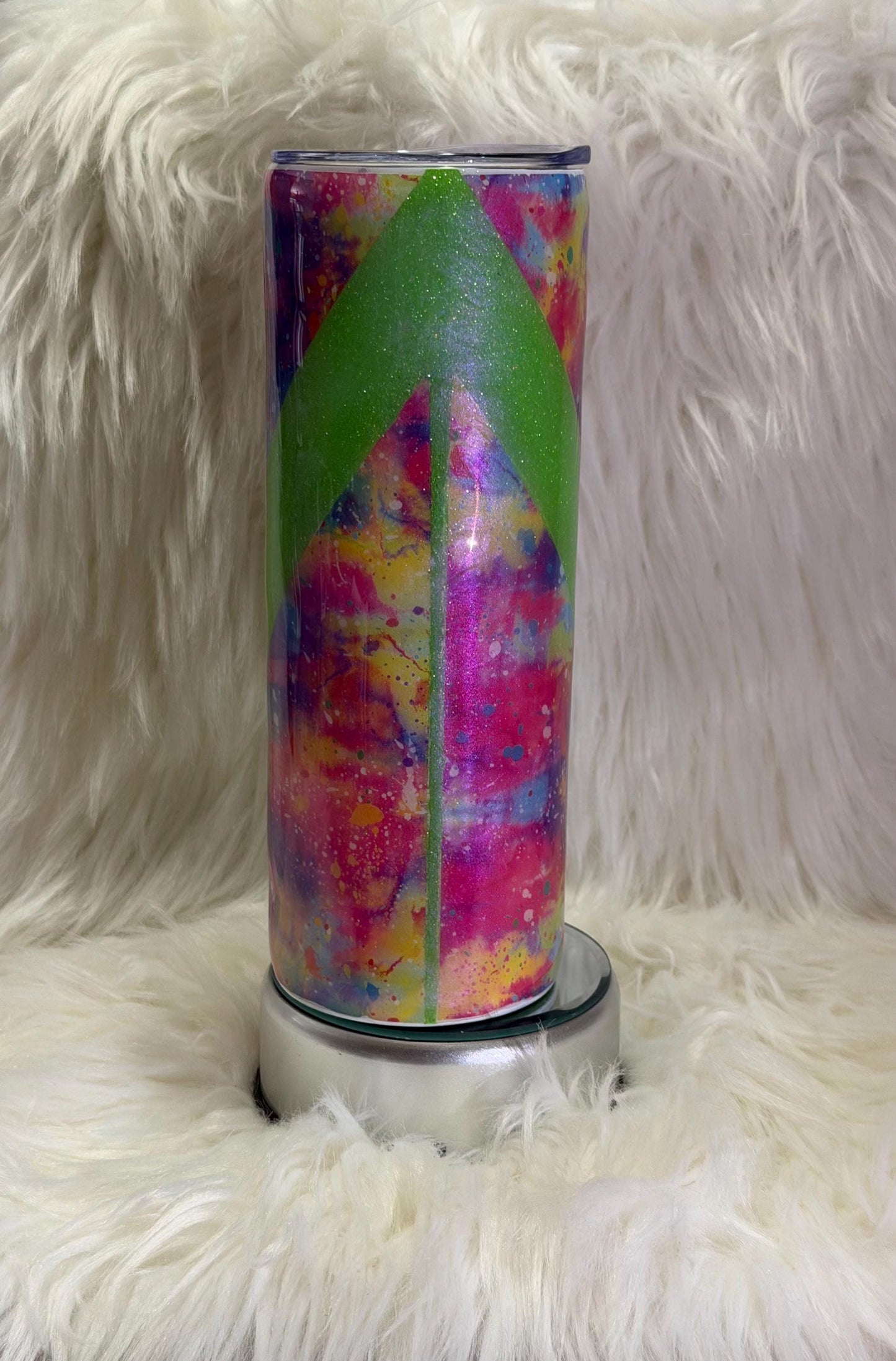 Tie-dye Green Tumbler