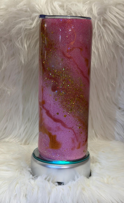Pink Marble Tumbler