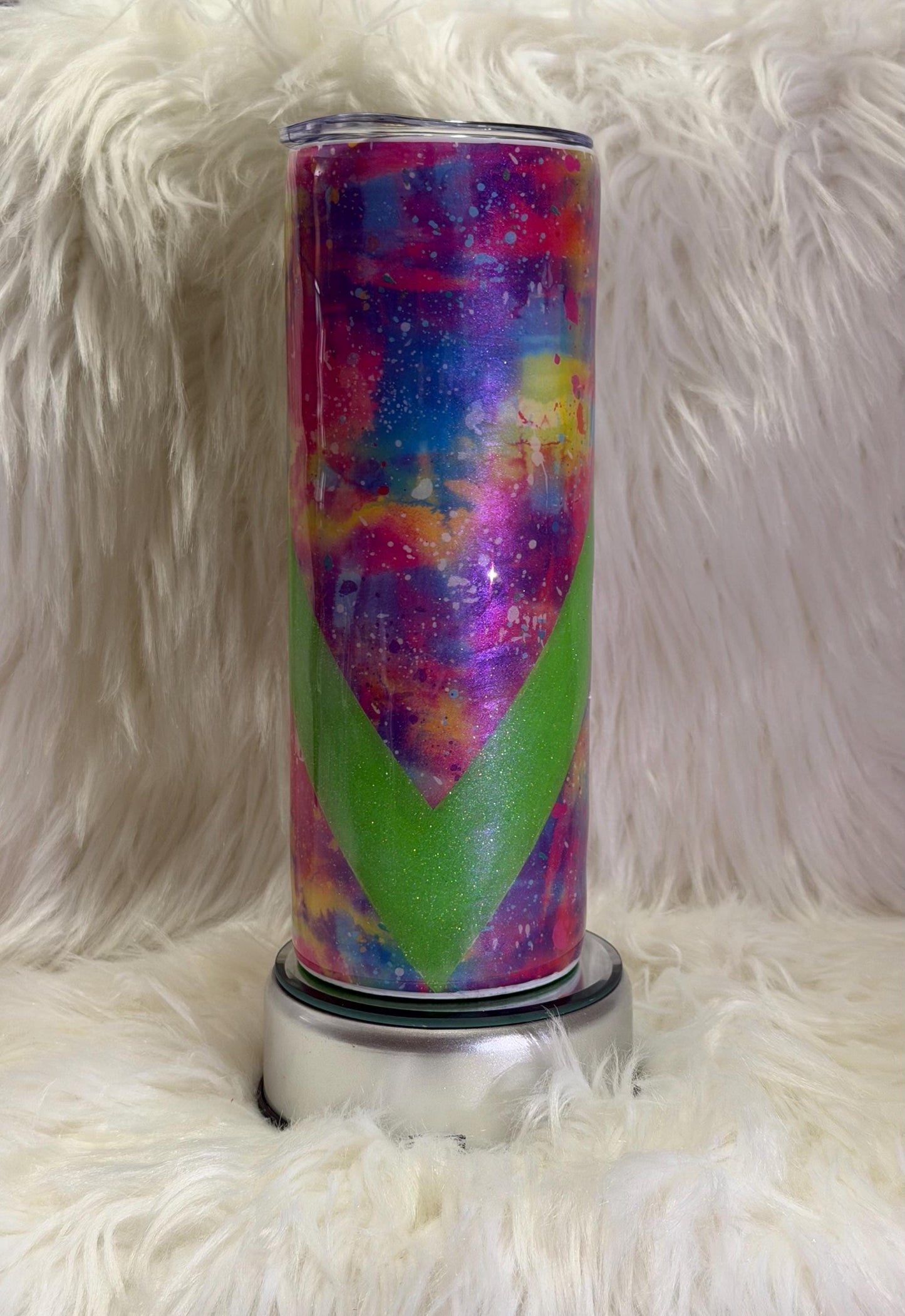 Tie-dye Green Tumbler
