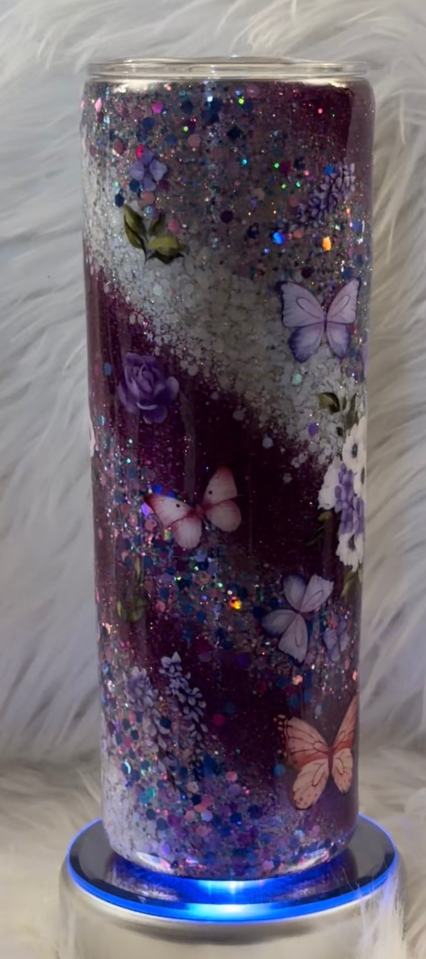 Purple Butterfly Tumbler