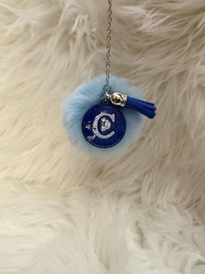 Tumbler Charm Blue with Silver Flakes