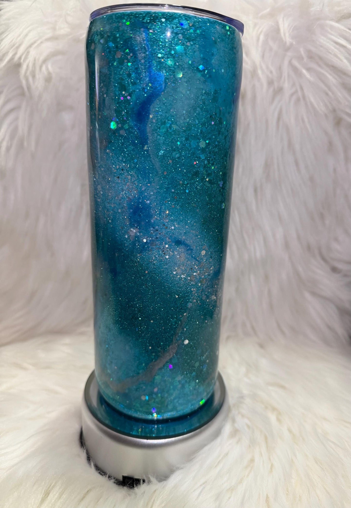 Teal Marble Tumbler