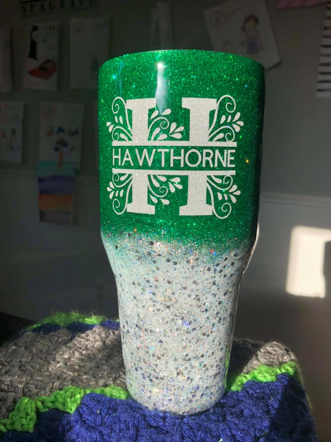 Ombre Modern Curve Tumbler Custom